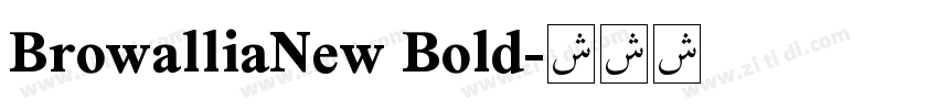 BrowalliaNew Bold字体转换
